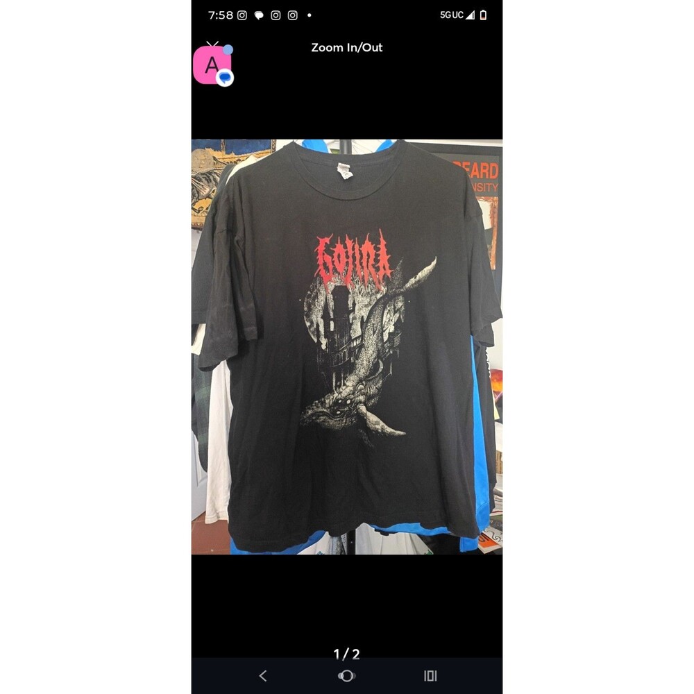 black Gojira "From Mars to Sirius" album art T-shirt metal rock size small